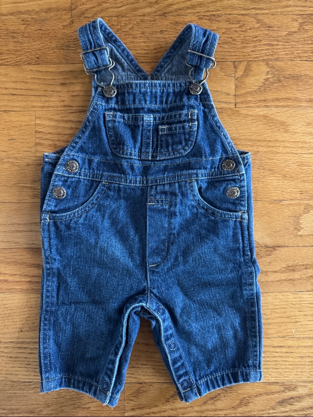 Arizona Jean Company Dark Blue Denim Kids Overalls 100% Cotton 0-3 months